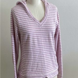 2 Gear for Sports striped V neck with hood